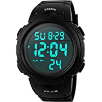 Los mejores  - Para la práctica de deportes de los relojes digitales - al aire libre impermeable Deporte Reloj con alarma- Big Face…